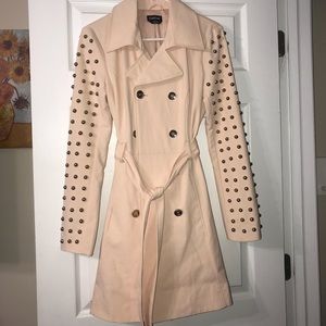 LIKE NEW Bebe light pink trench coat size S/P